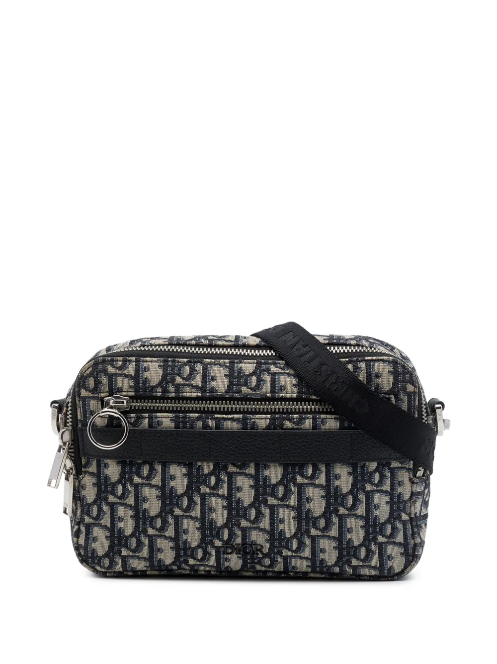Christian Dior Pre-Owned 2019 Mini Oblique Canvas Safari crossbody bag - Blau