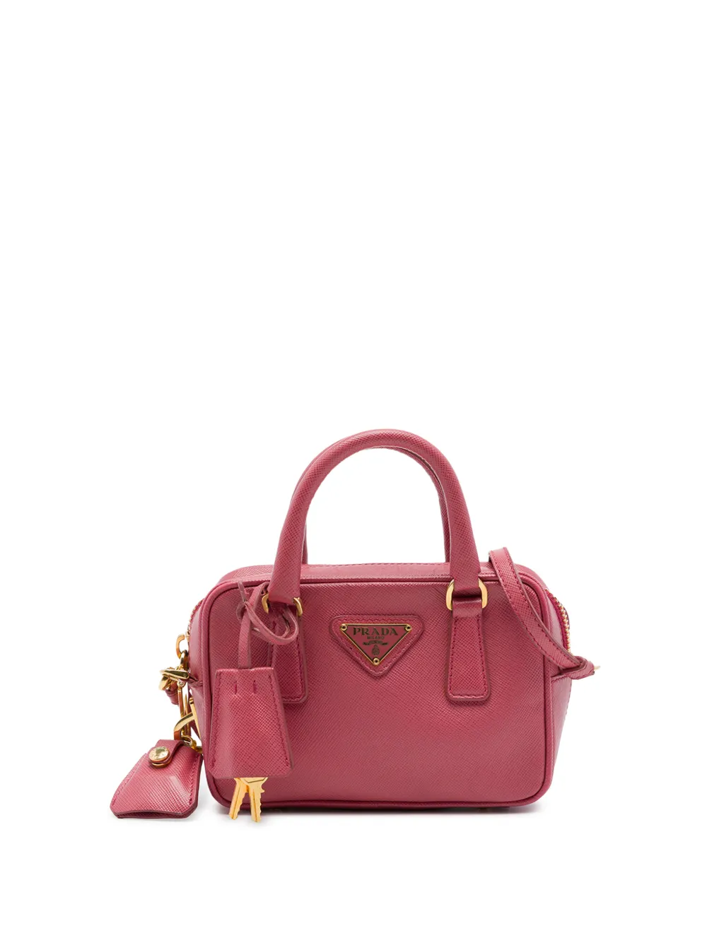 Prada Pre-Owned 2000-2013 Mini Saffiano Lux Bauletto Bag satchel - Rosa