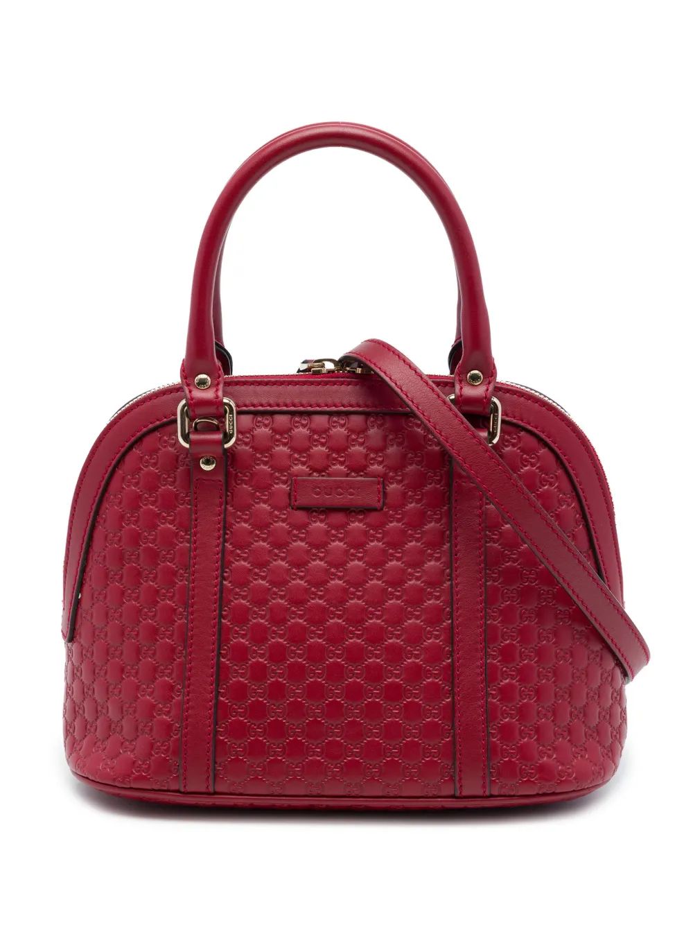 Gucci Pre-Owned 2016-2026 Mini Microguccissima Dome satchel - Red