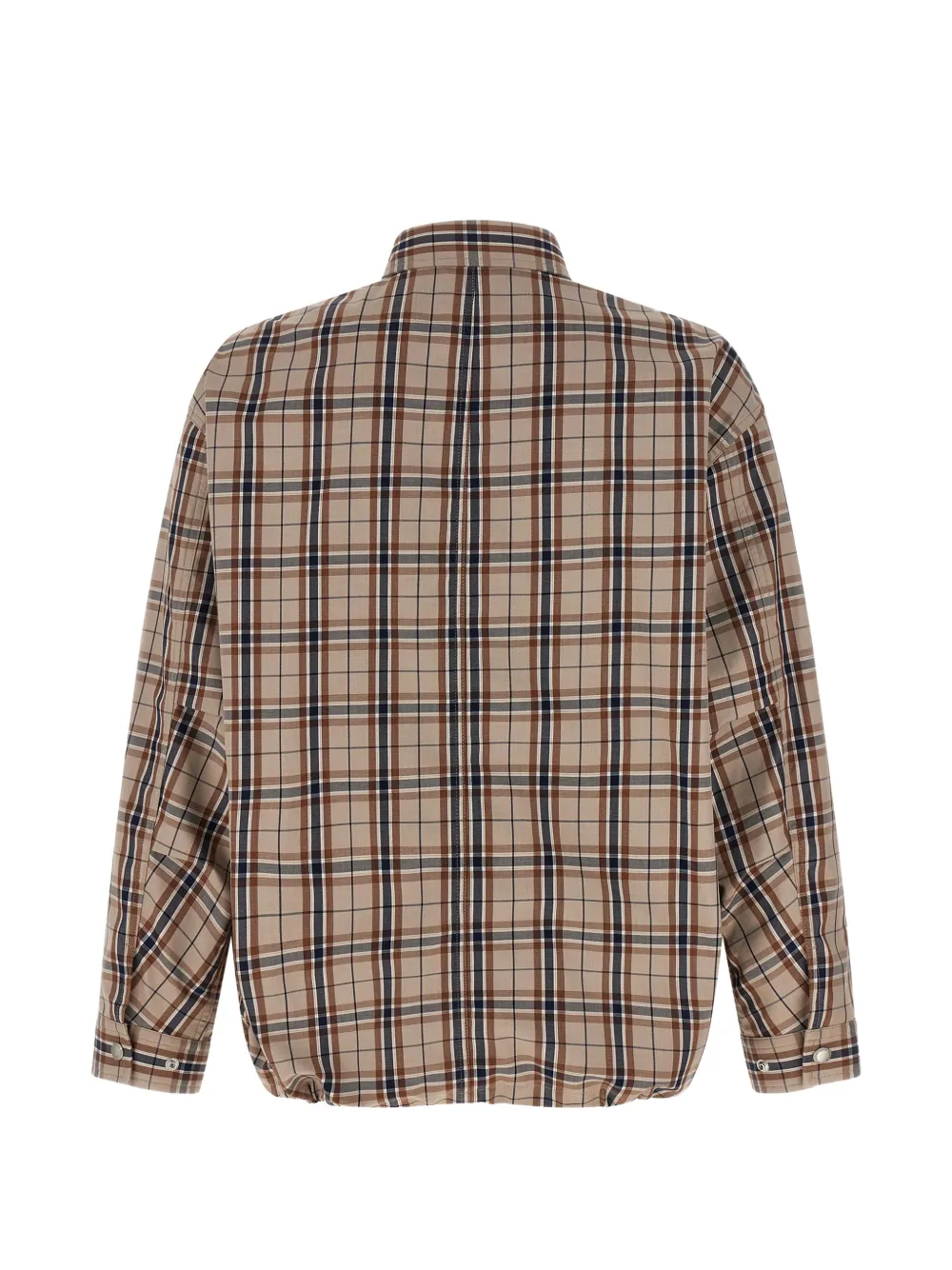 Comme Des Garçons check-pattern zip-detail shirt jacket Beige