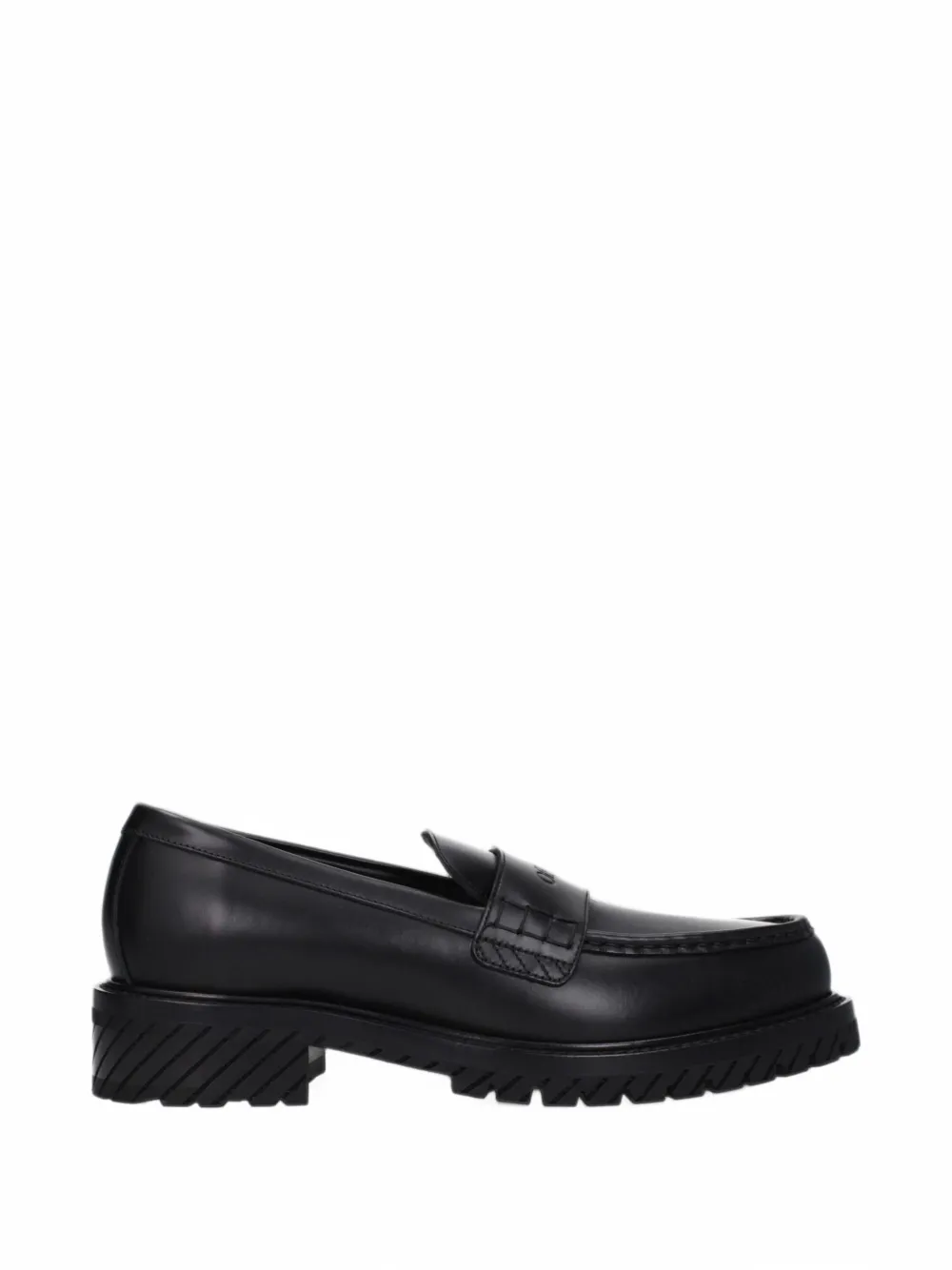 Off-White logo-debossed loafers - Noir