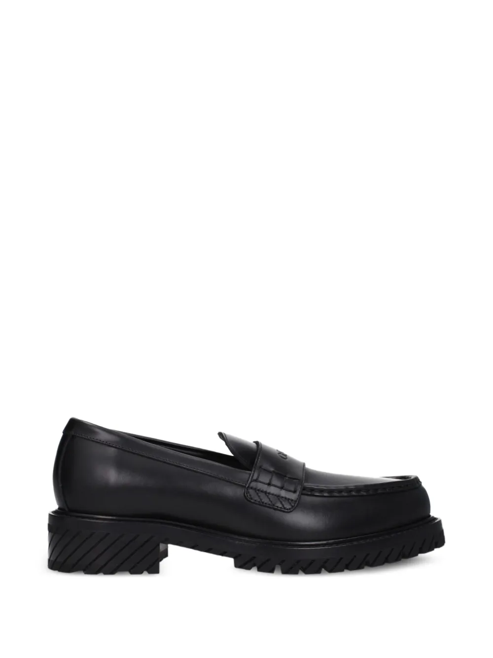 Off-White logo-debossed loafers - Nero