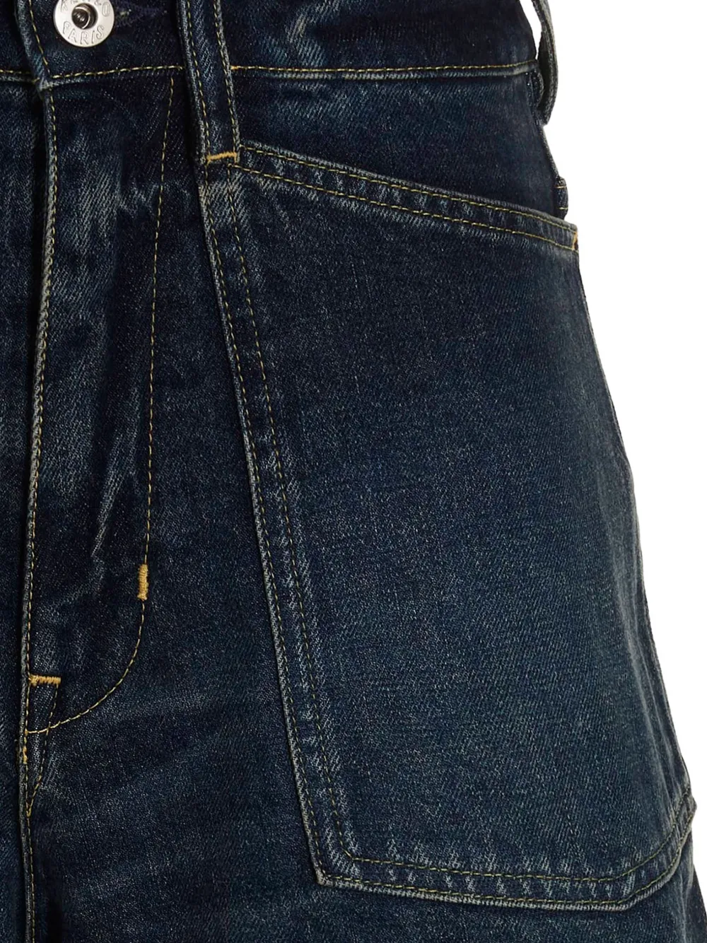 Kenzo logo-patch denim shorts Blauw