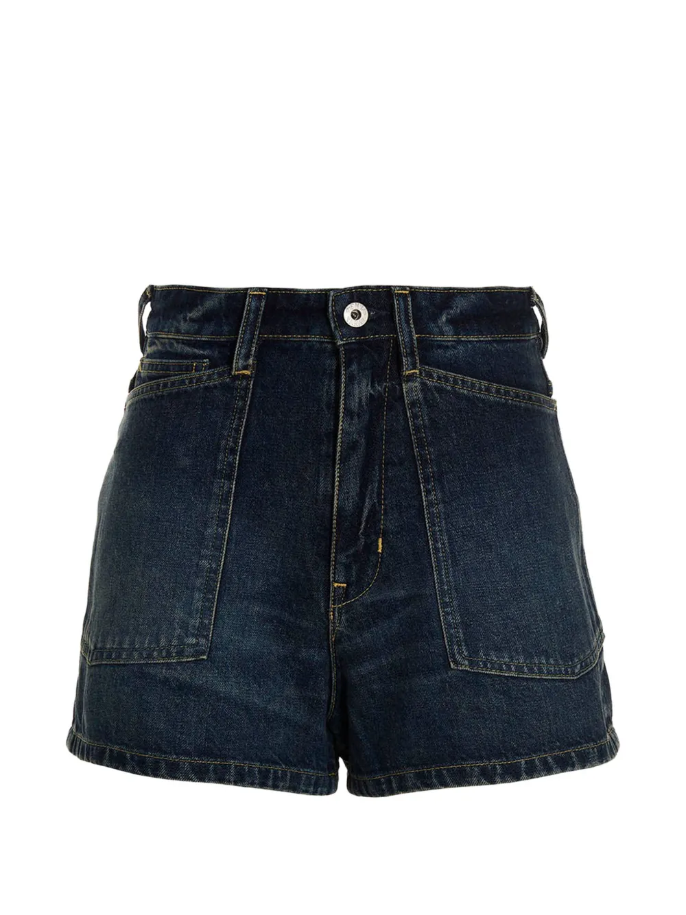 Kenzo logo-patch denim shorts Blauw