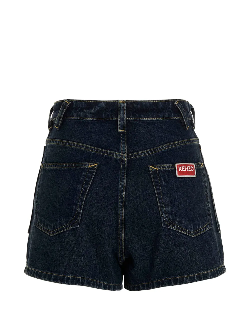 Kenzo logo-patch denim shorts Blauw
