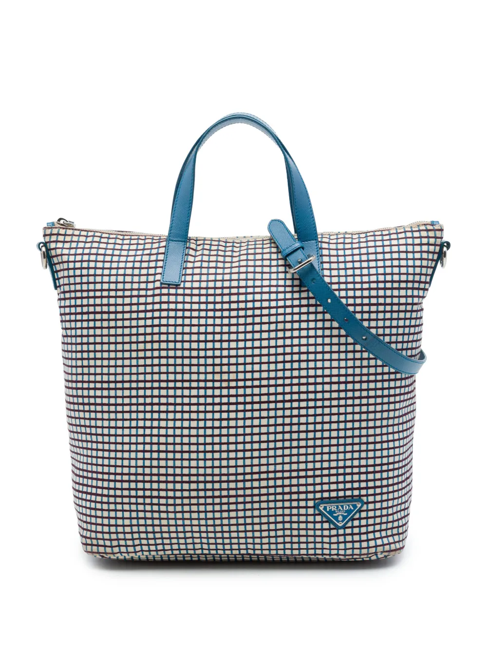 Prada Pre-Owned 2013-2026 Tessuto Stampato satchel - Blu