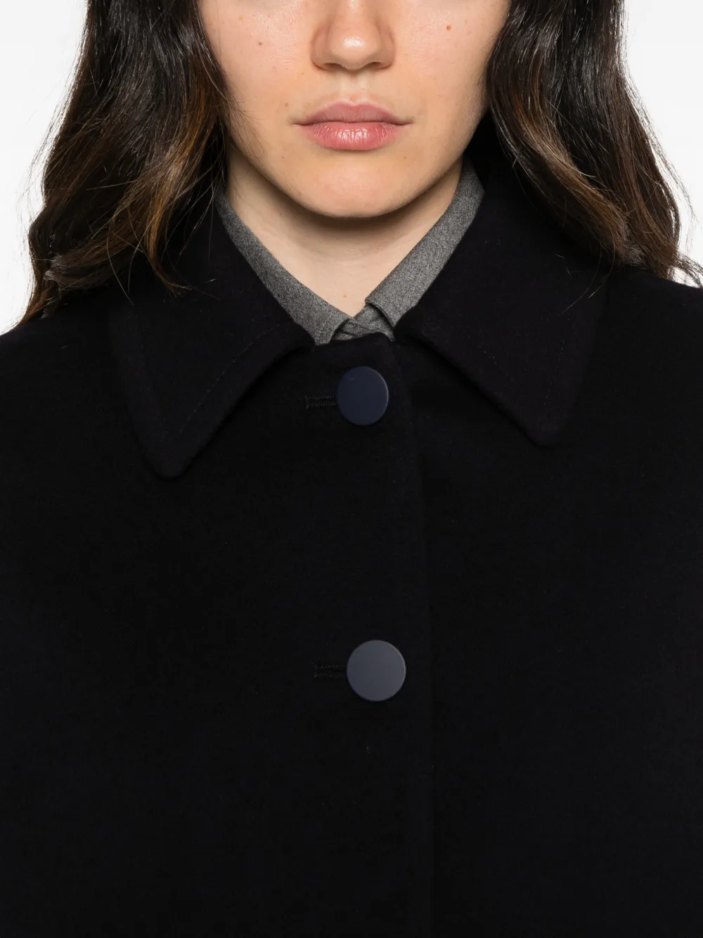 Tagliatore Lydia cropped jack met knopen Zwart