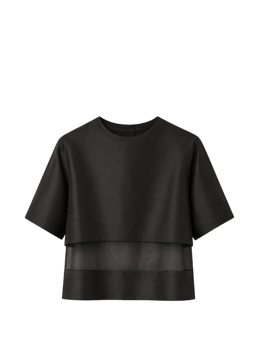 Christian Wijnants patchwork sheer-panel top - Black