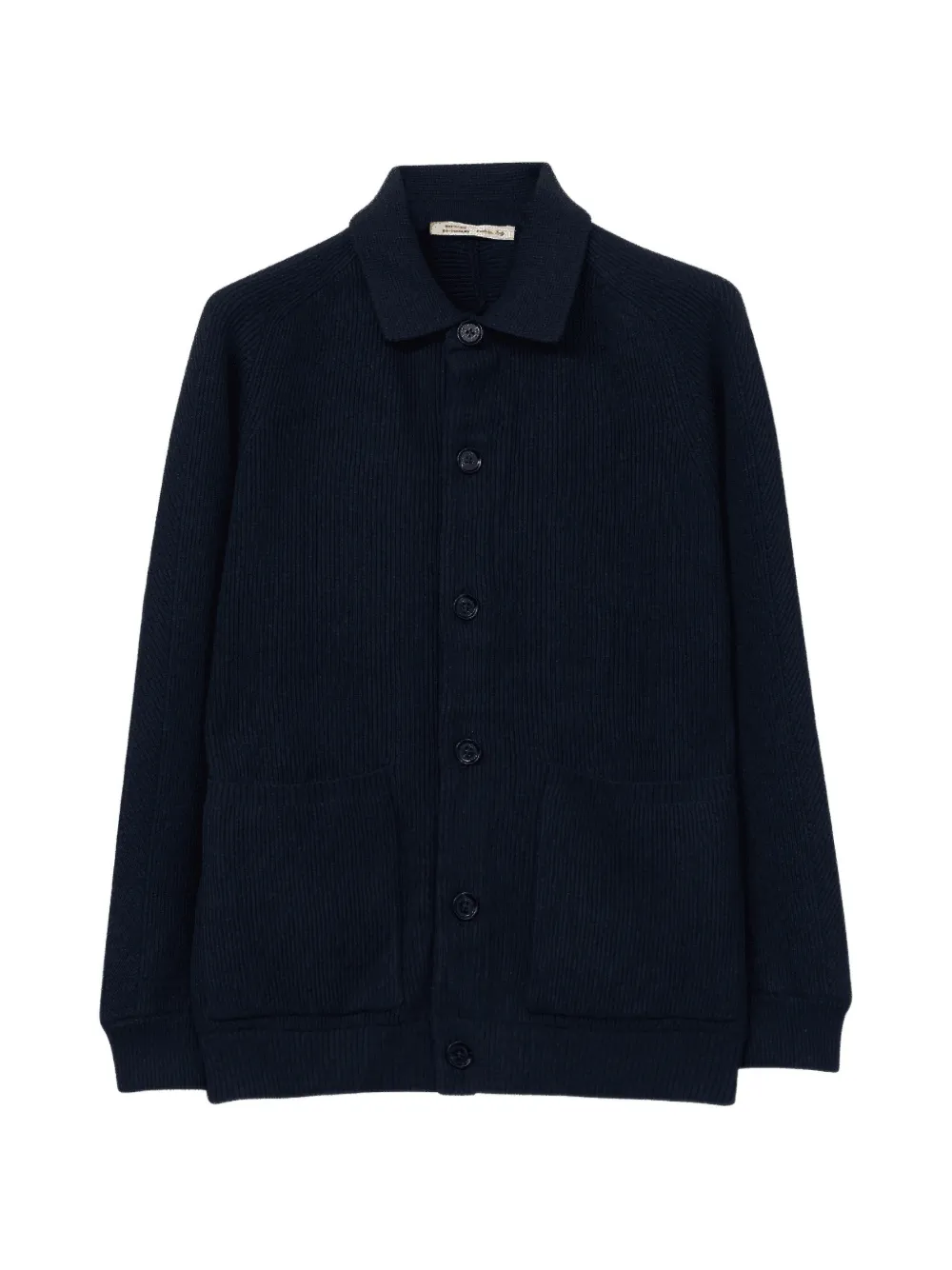 Maurizio Baldassari ribbed-knit button-up jacket - Blu