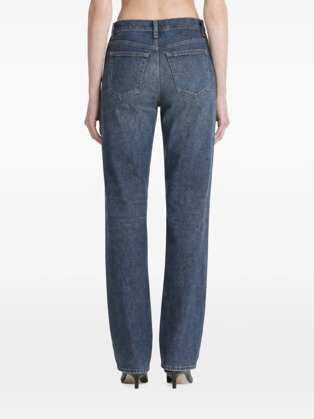 TOTEME faded straight-leg jeans Blauw