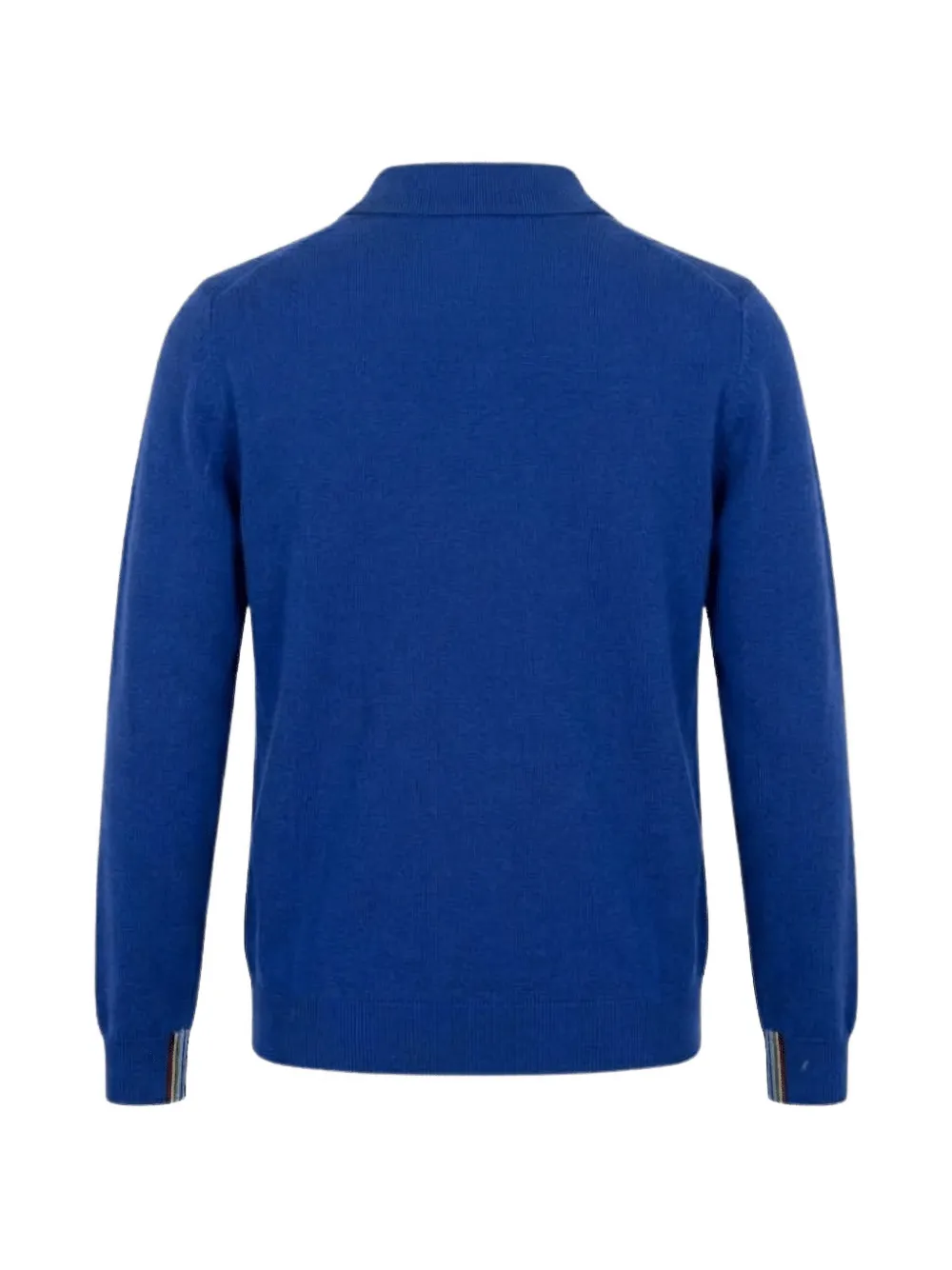 Paul Smith cobalt blue cashmere long-sleeve polo shirt Blauw