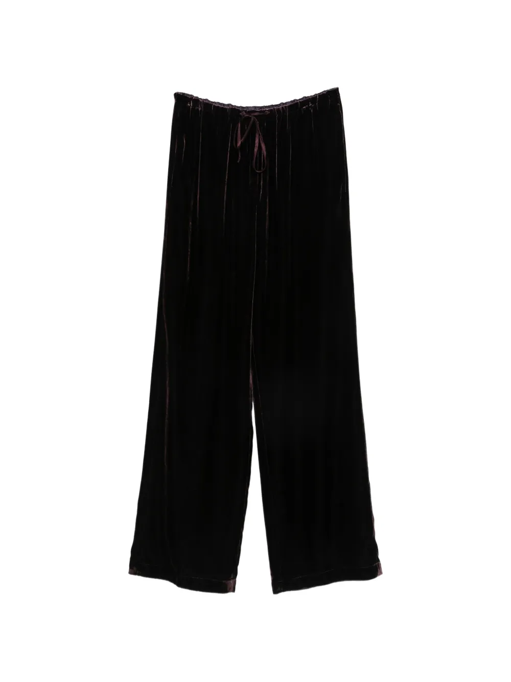 Forte velvet drawstring trousers Paars