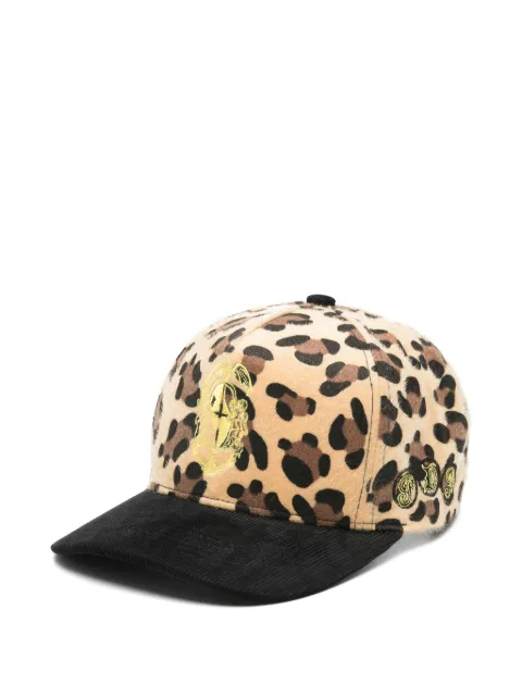 PDF leopard-print corduroy-brim baseball cap