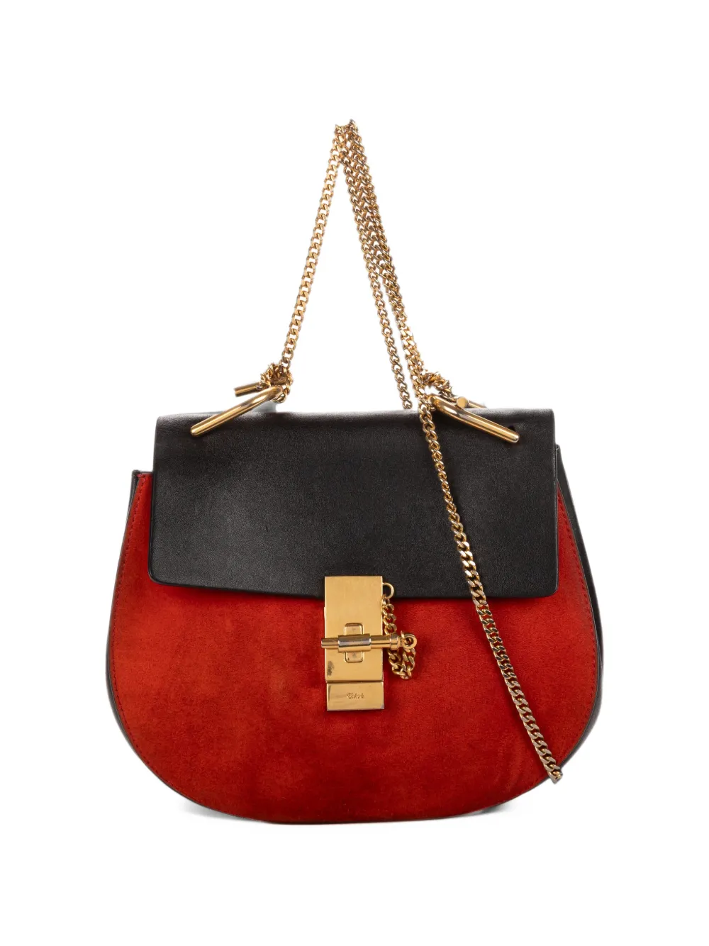 Chloé Pre-Owned small Drew two-tone shoulder bag - Schwarz