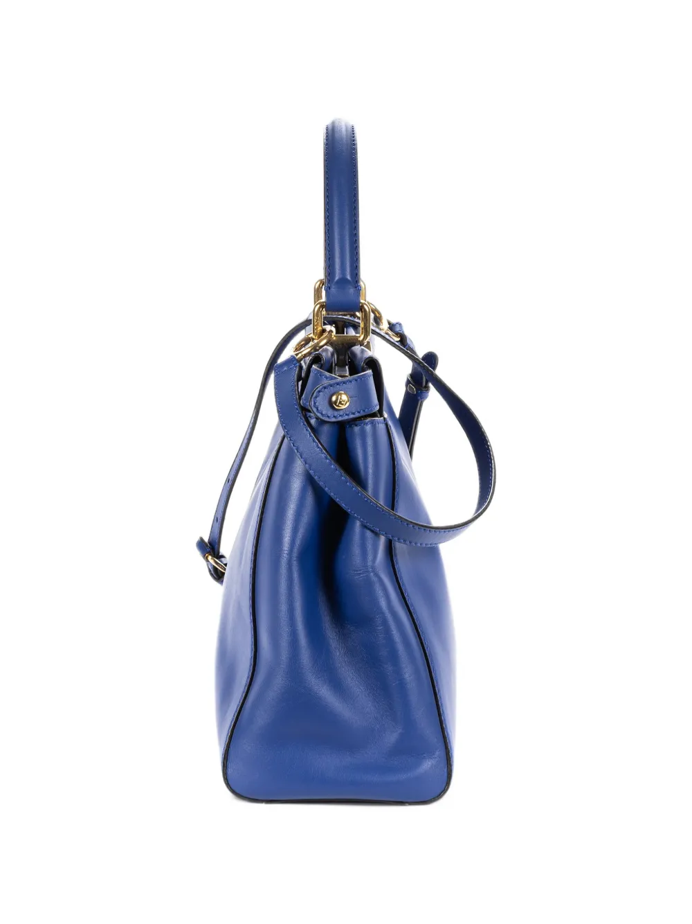 Fendi Pre-Owned medium Peekaboo leather tote bag Blauw