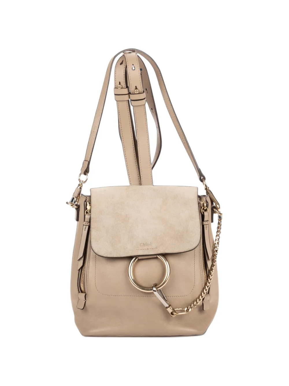 Chloé Pre-Owned medium Faye backpack - Nude