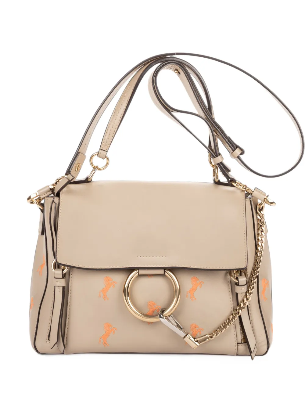 Chloé Pre-Owned Faye Day horse-embroidered tote bag - Nude