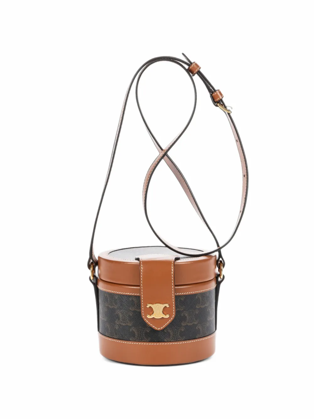 Celine Pre-Owned small Triomphe Tambour shoulder bag - Braun