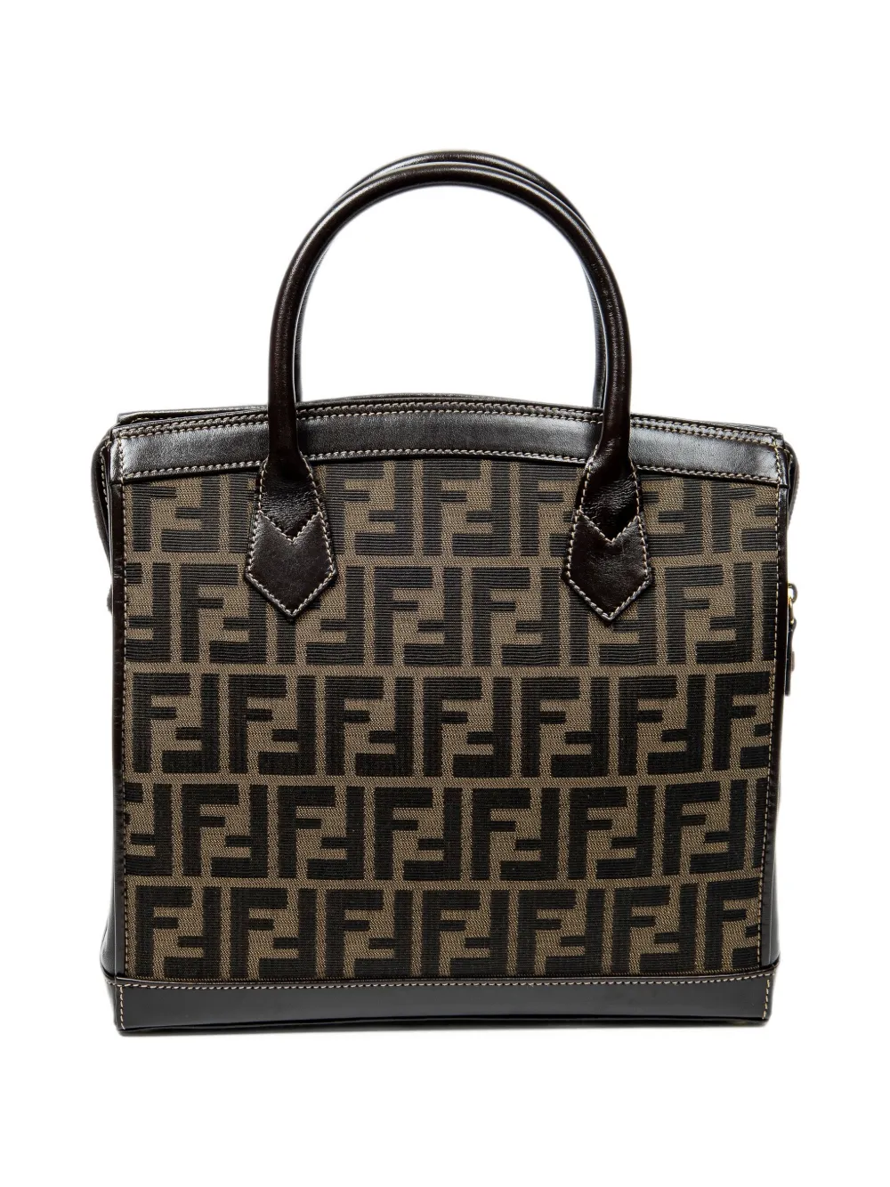 Fendi Pre-Owned Zucca canvas shoulder bag - Braun