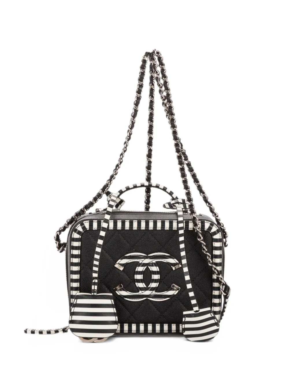 CHANEL Pre-Owned mini Filigree Vanity Case shoulder bag - Black