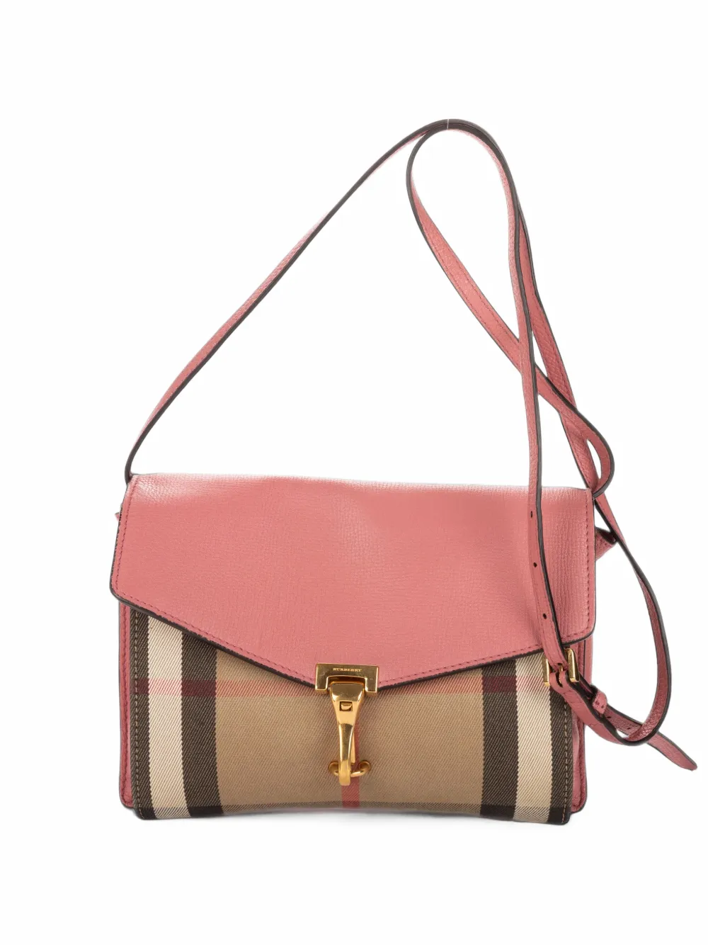 Burberry Pre-Owned Small Macken House check crossbody bag - Nude