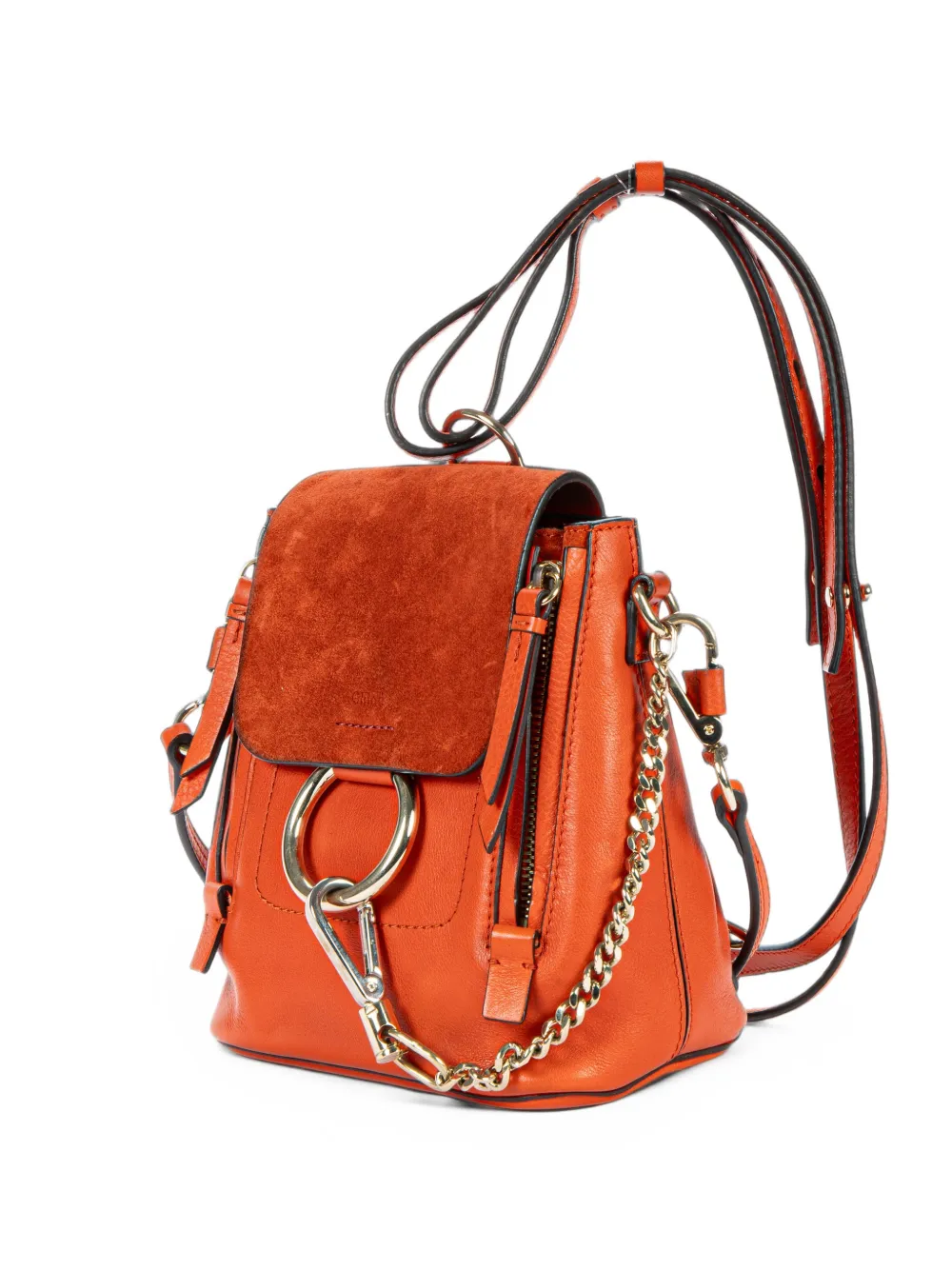 Chloé Pre-Owned Faye leather backpack - Orange