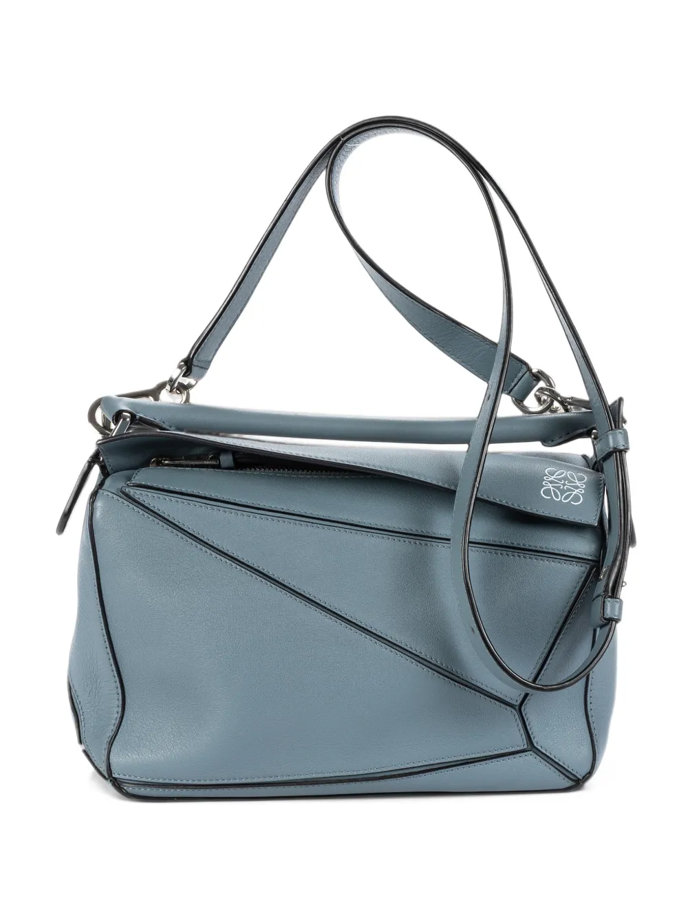 Loewe Pre-Owned Small Puzzle leather shoulder bag - Blau