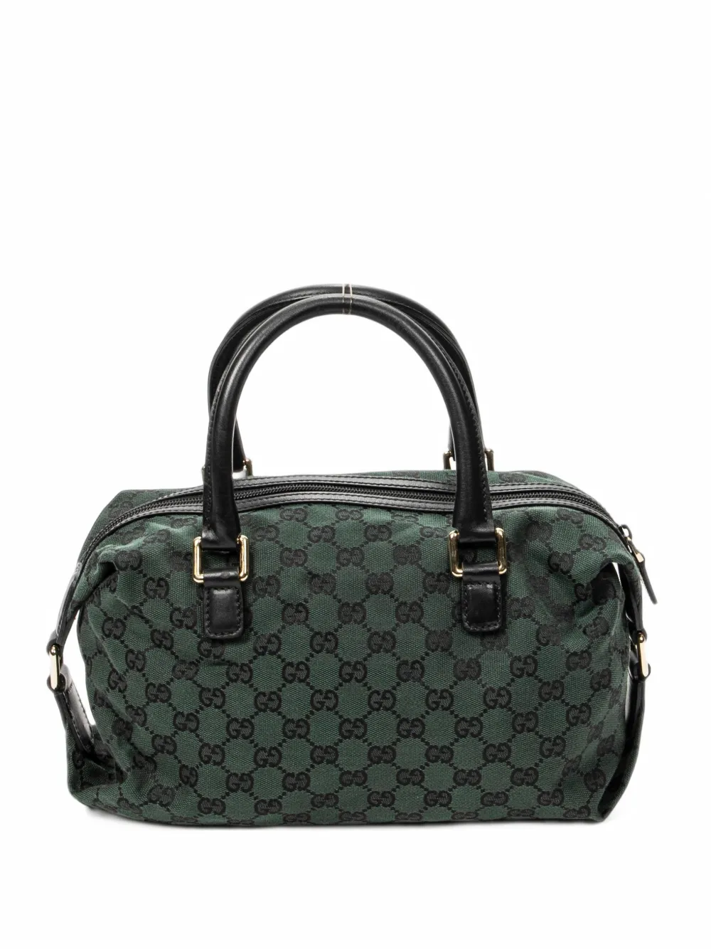 Gucci Pre-Owned small GG Monogram buckle shoulder bag - Green