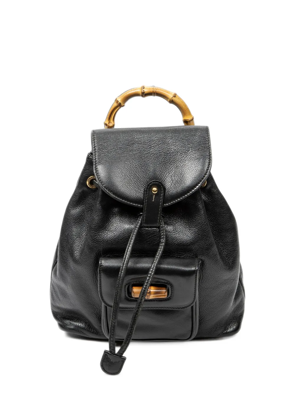 Gucci Pre-Owned Mini Bamboo leather backpack - Black