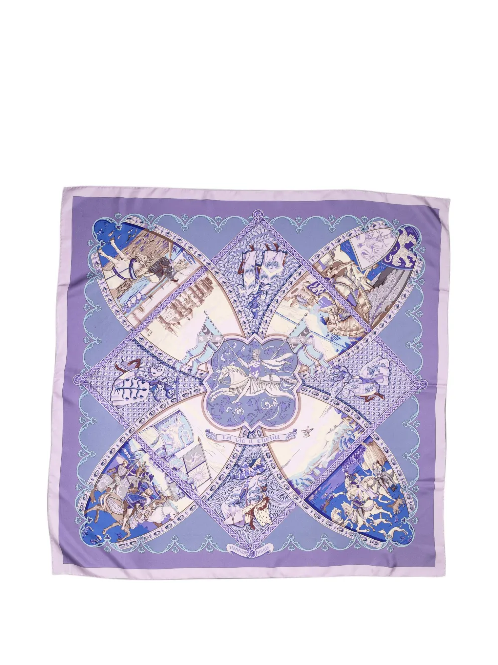 Hermès Pre-Owned La Vie à Cheval scarf - Violett