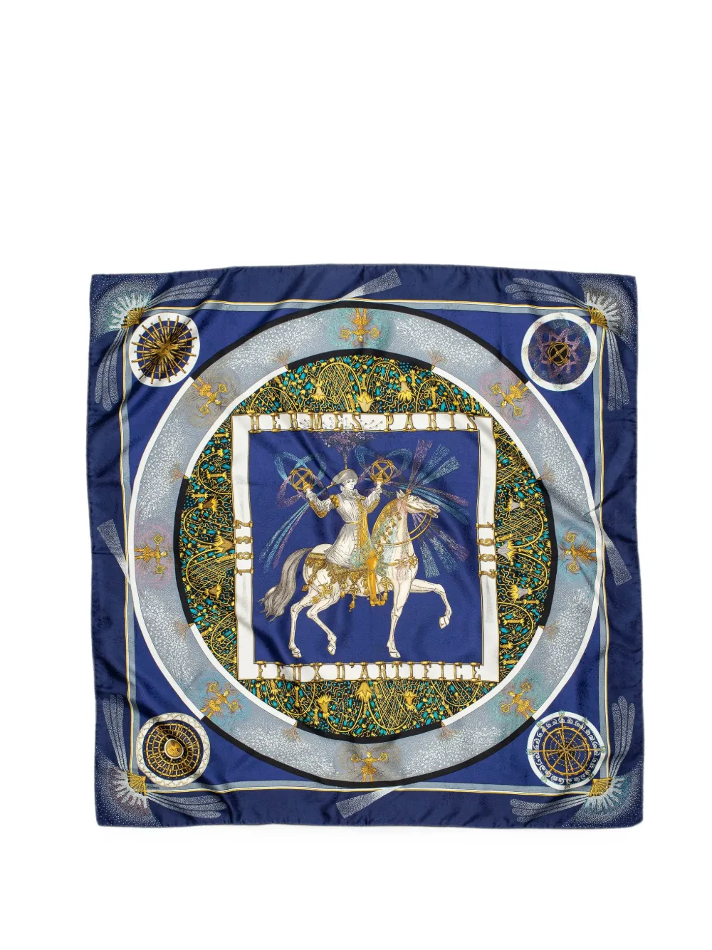 Hermès Pre-Owned Feux d'Artifice jacquard scarf - Blau