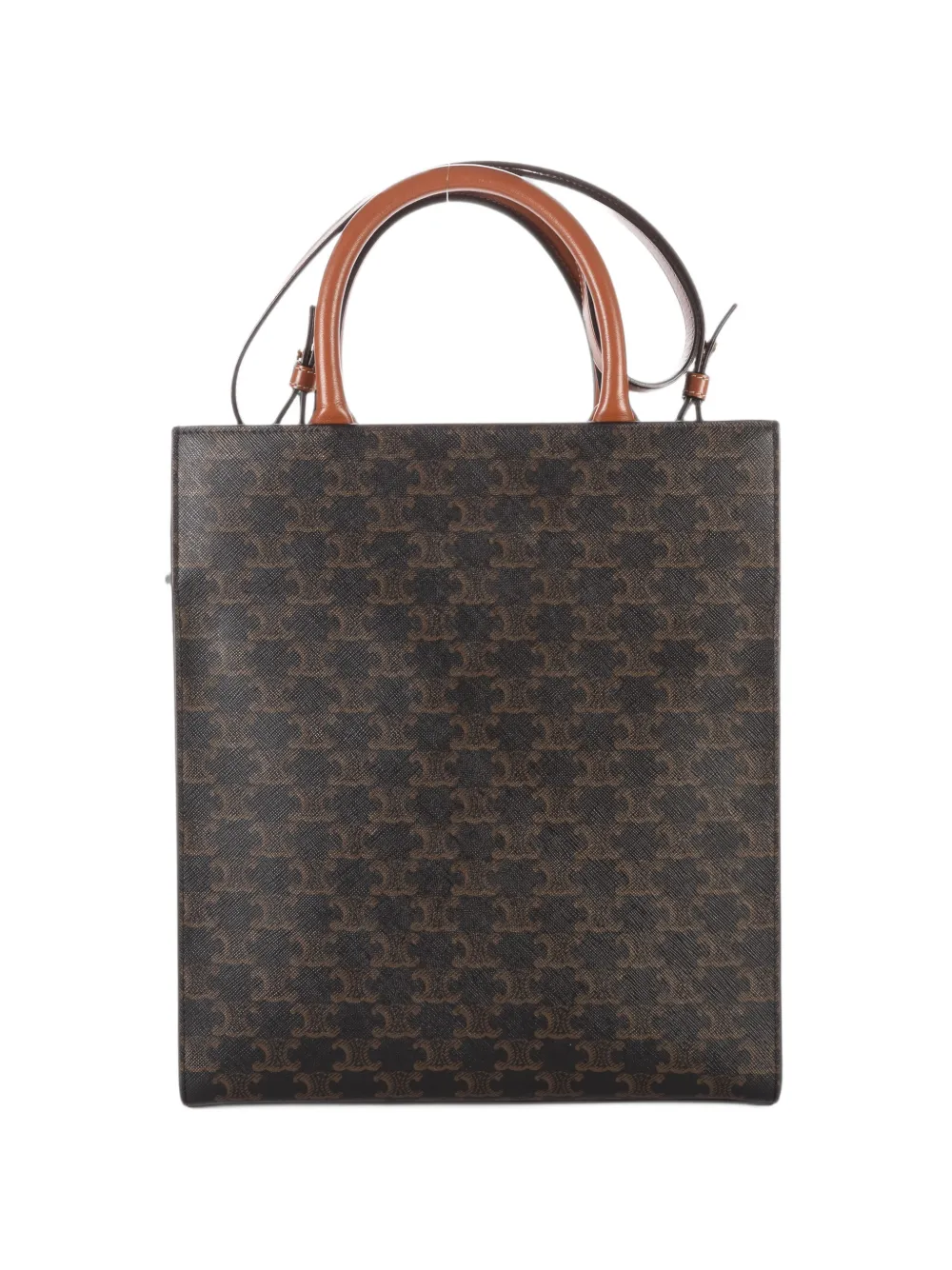 Celine Pre-Owned small Triomphe Coated Canvas Vertical Cabas tote bag Bruin
