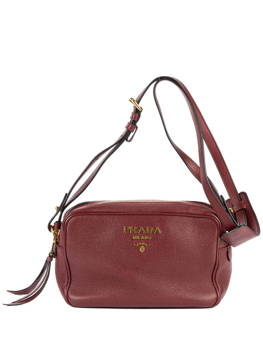 Prada Pre-Owned small logo-plaque cross body bag - Rosso