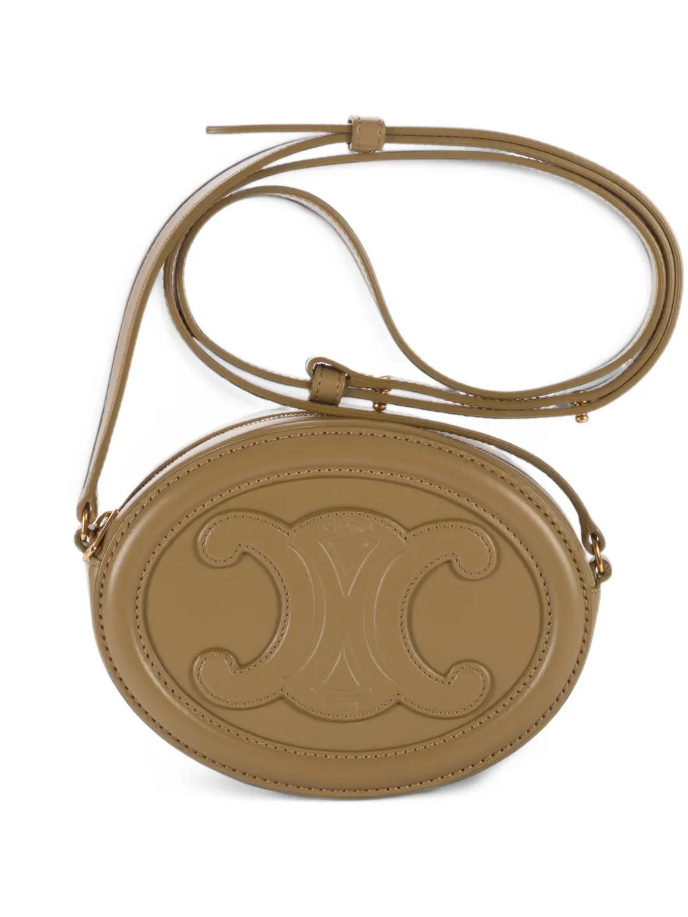 Celine Pre-Owned Cuir Triomphe oval shoulder bag - Nude