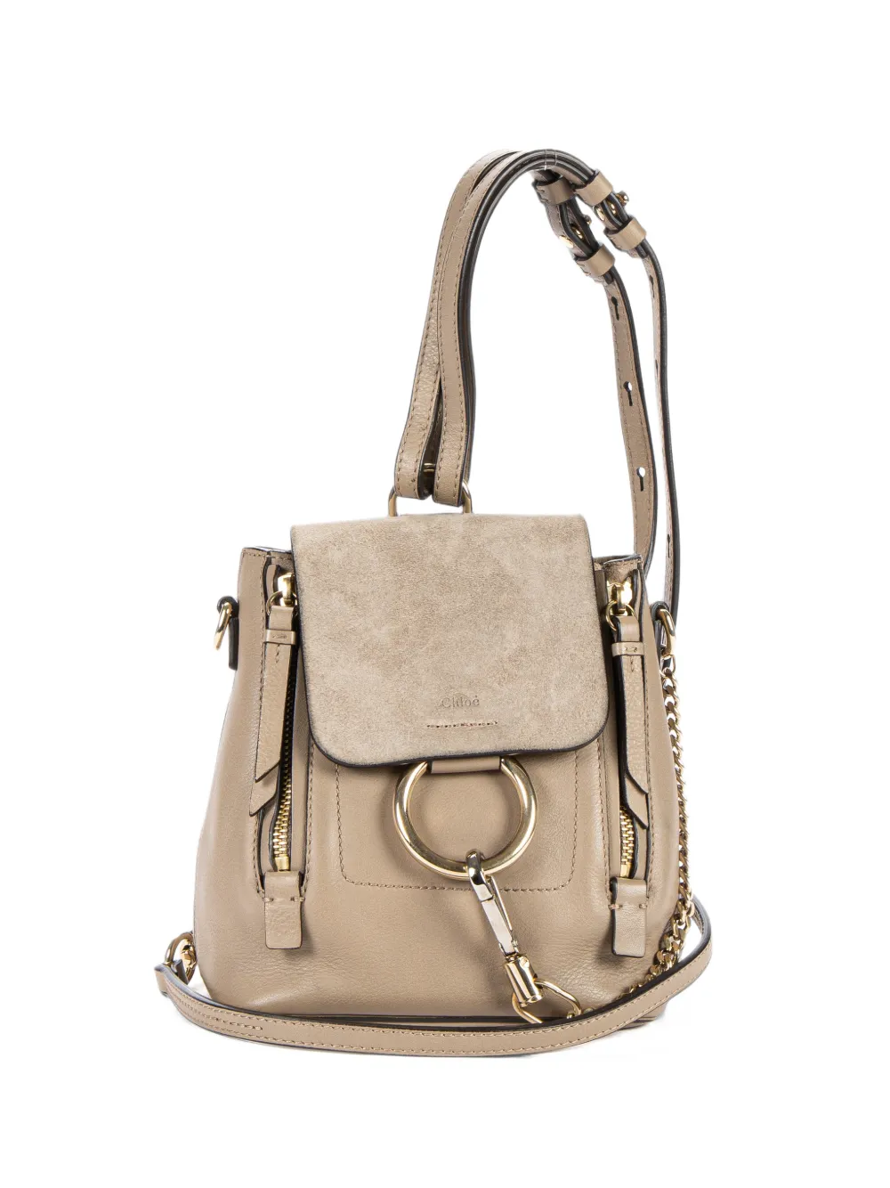 Chloé Pre-Owned Faye backpack - Nude