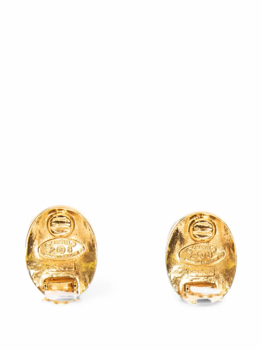 CHANEL Pre-Owned CC turn-lock clip-on earrings - Gold