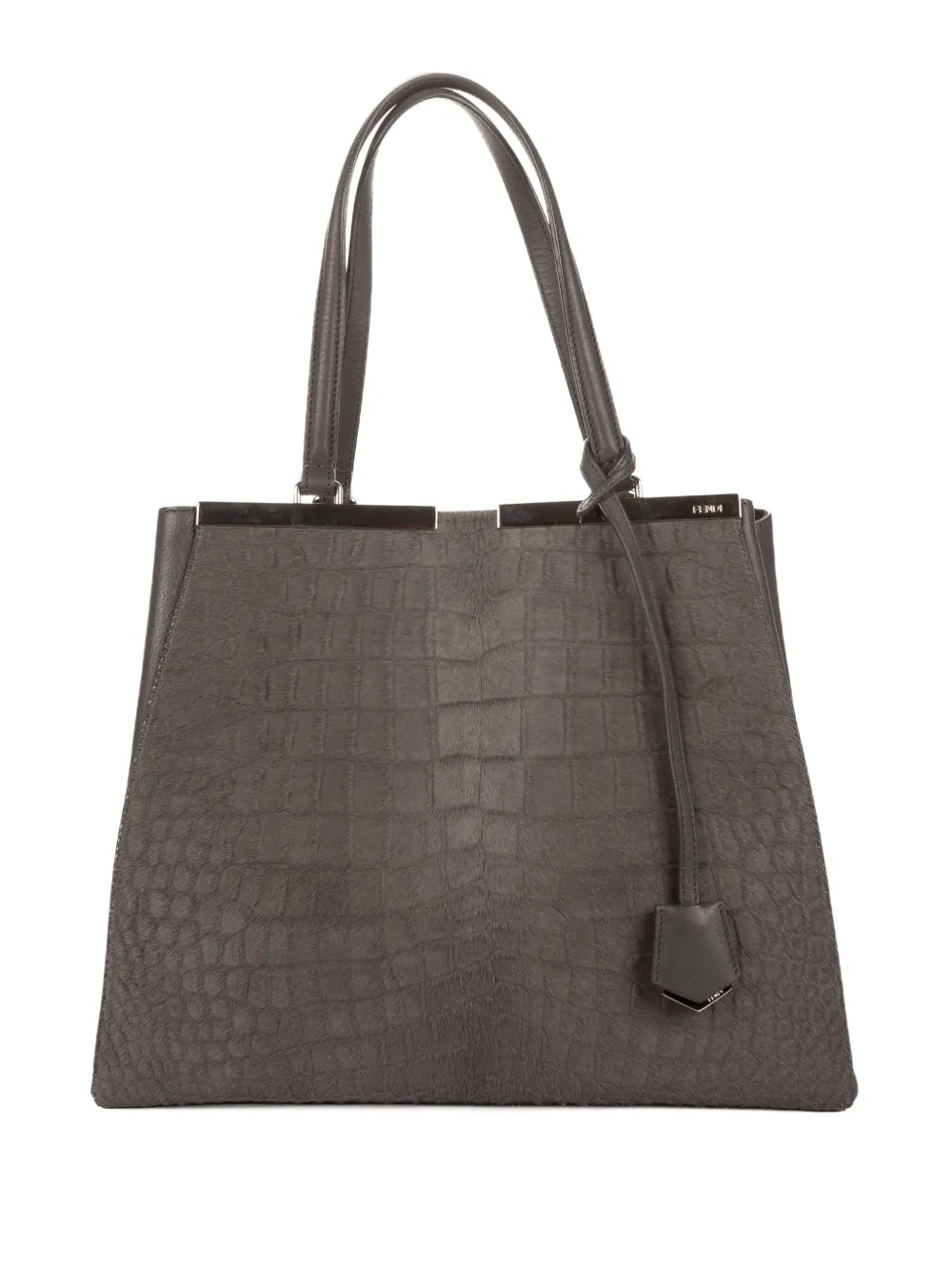 Fendi Pre-Owned 3Jours crocodile-embossed tote bag - Grau