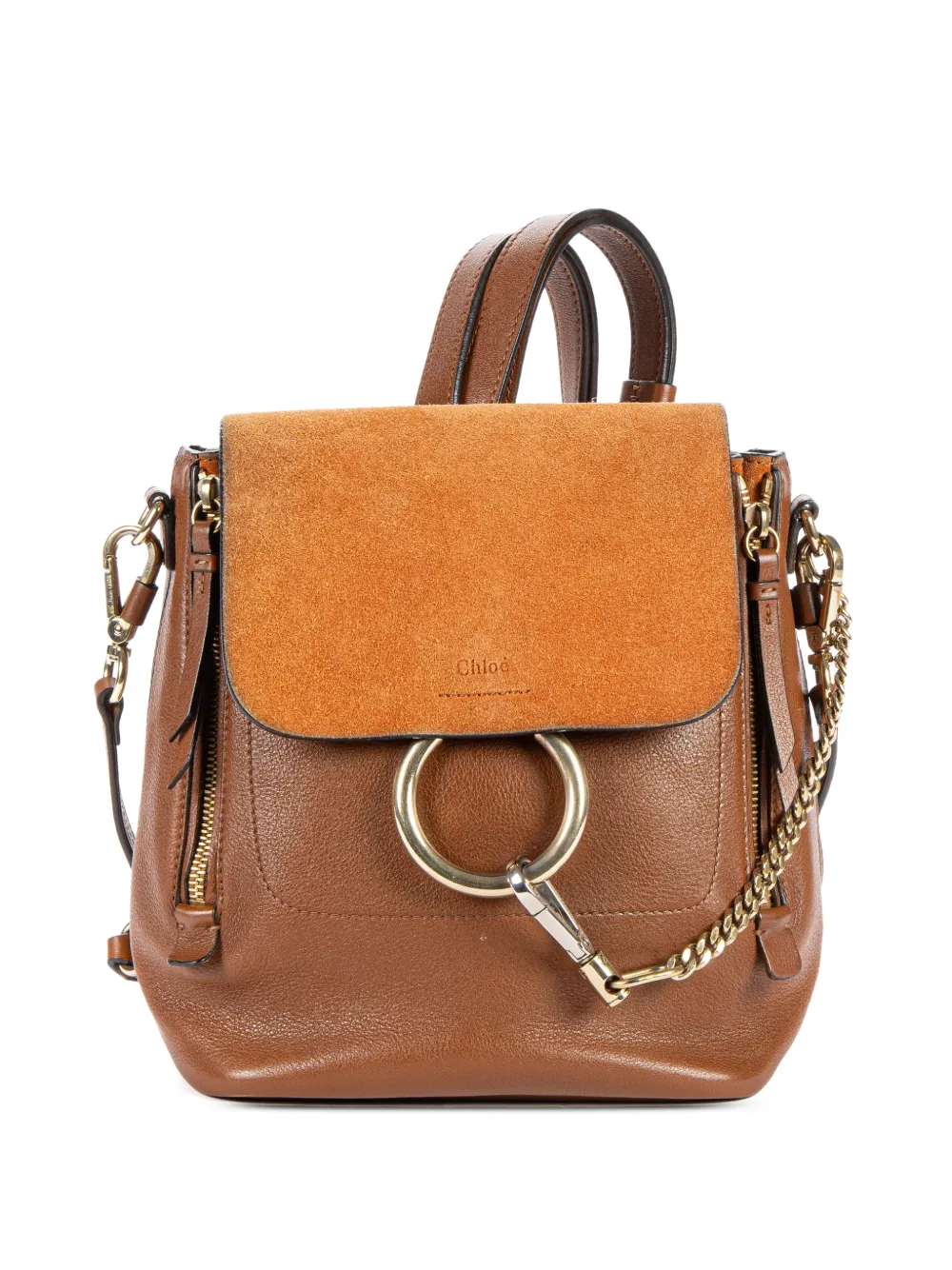Chloé Pre-Owned small Faye backpack - Braun