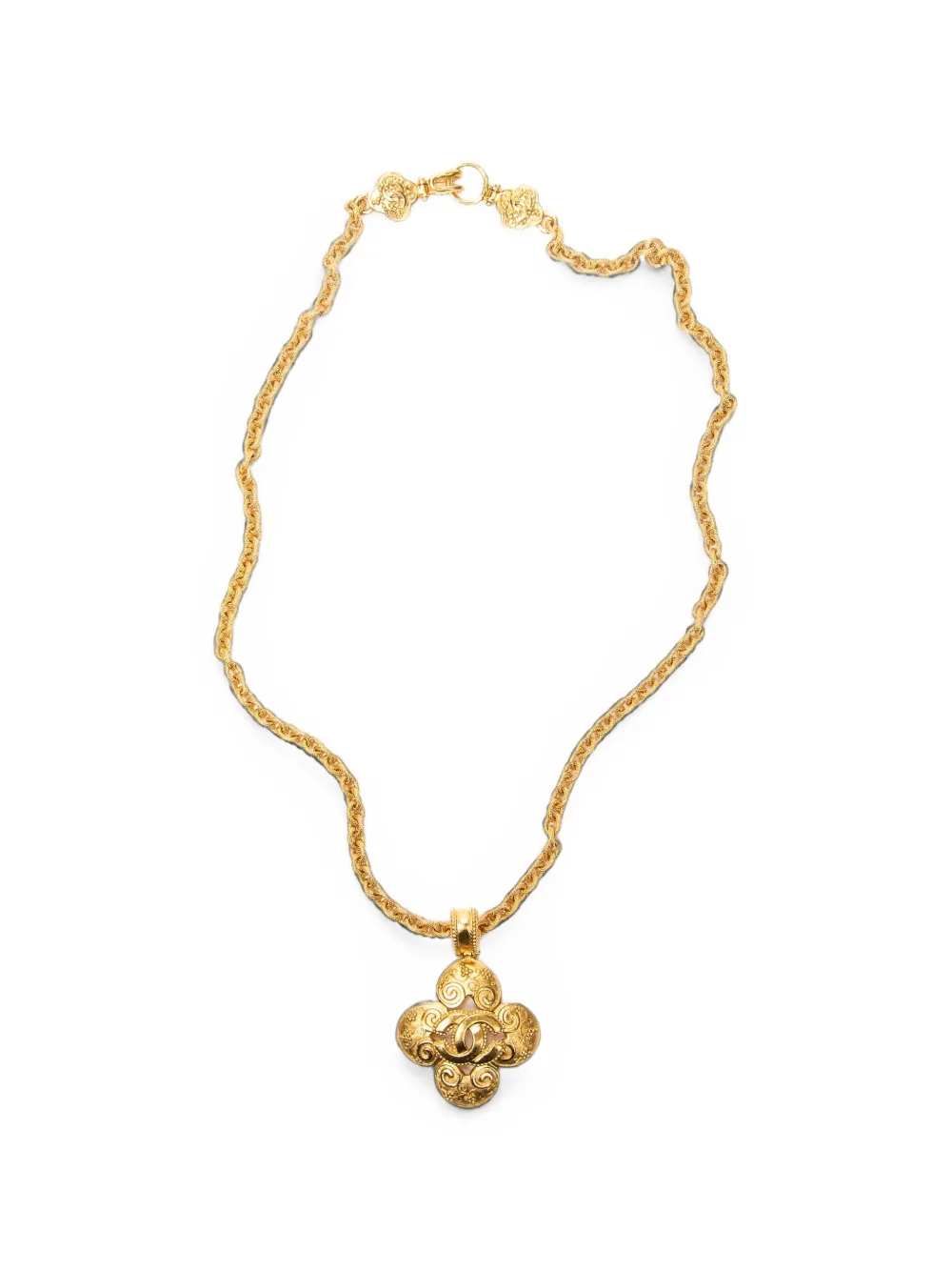 CHANEL Pre-Owned CC Clover pendant necklace - Gold