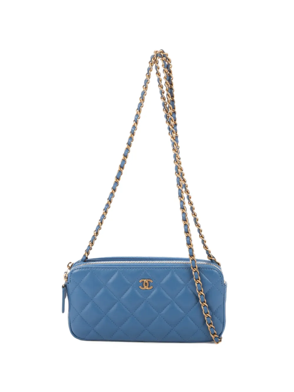 CHANEL Pre-Owned quilted Wallet On Chain shoulder bag - Blau