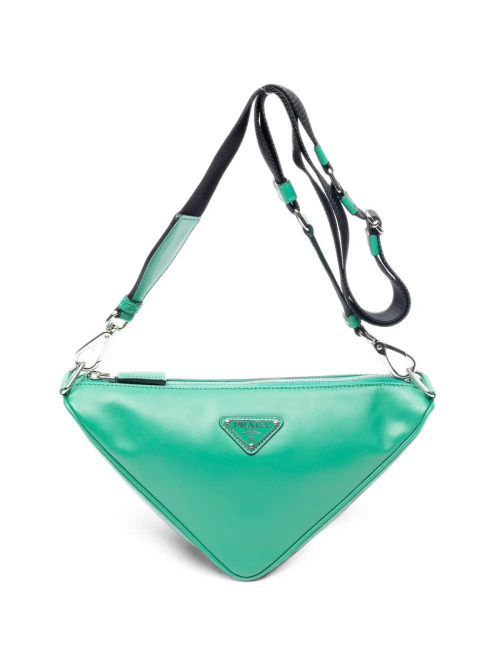 Prada Pre-Owned Logo Triangle shoulder bag - Verde