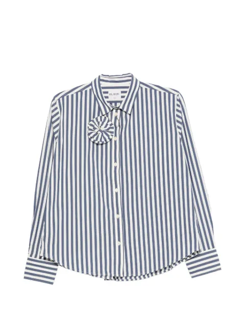Fil Noir striped rosette-detail shirt