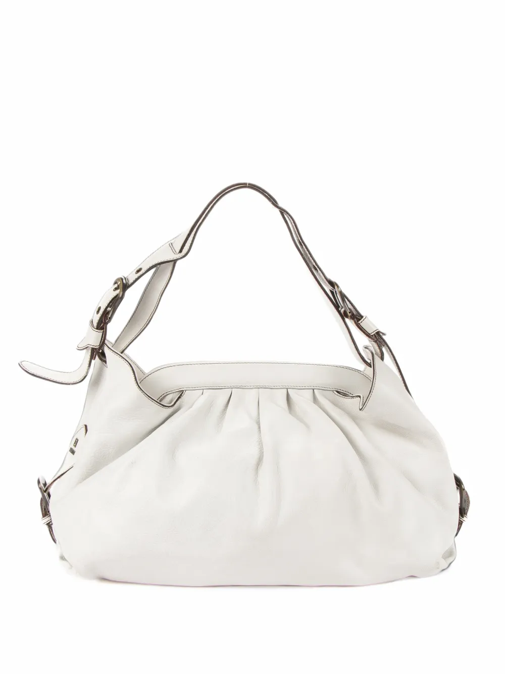 Fendi Pre-Owned Doctor grained leather shoulder bag - White
