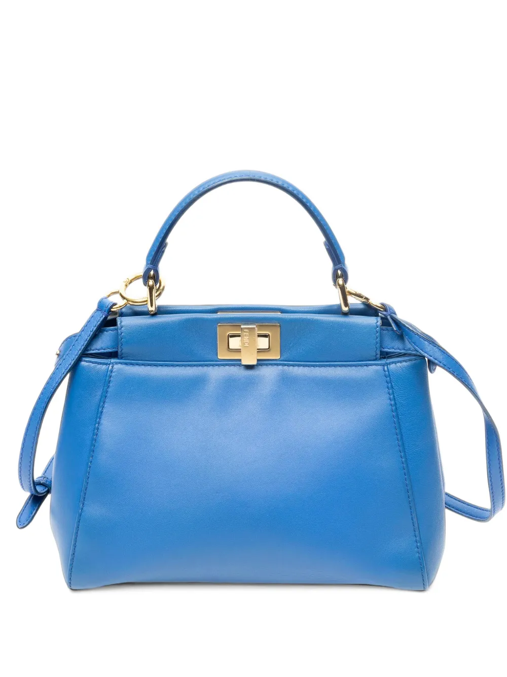 Fendi Pre-Owned Mini Peekaboo leather tote bag - Blau