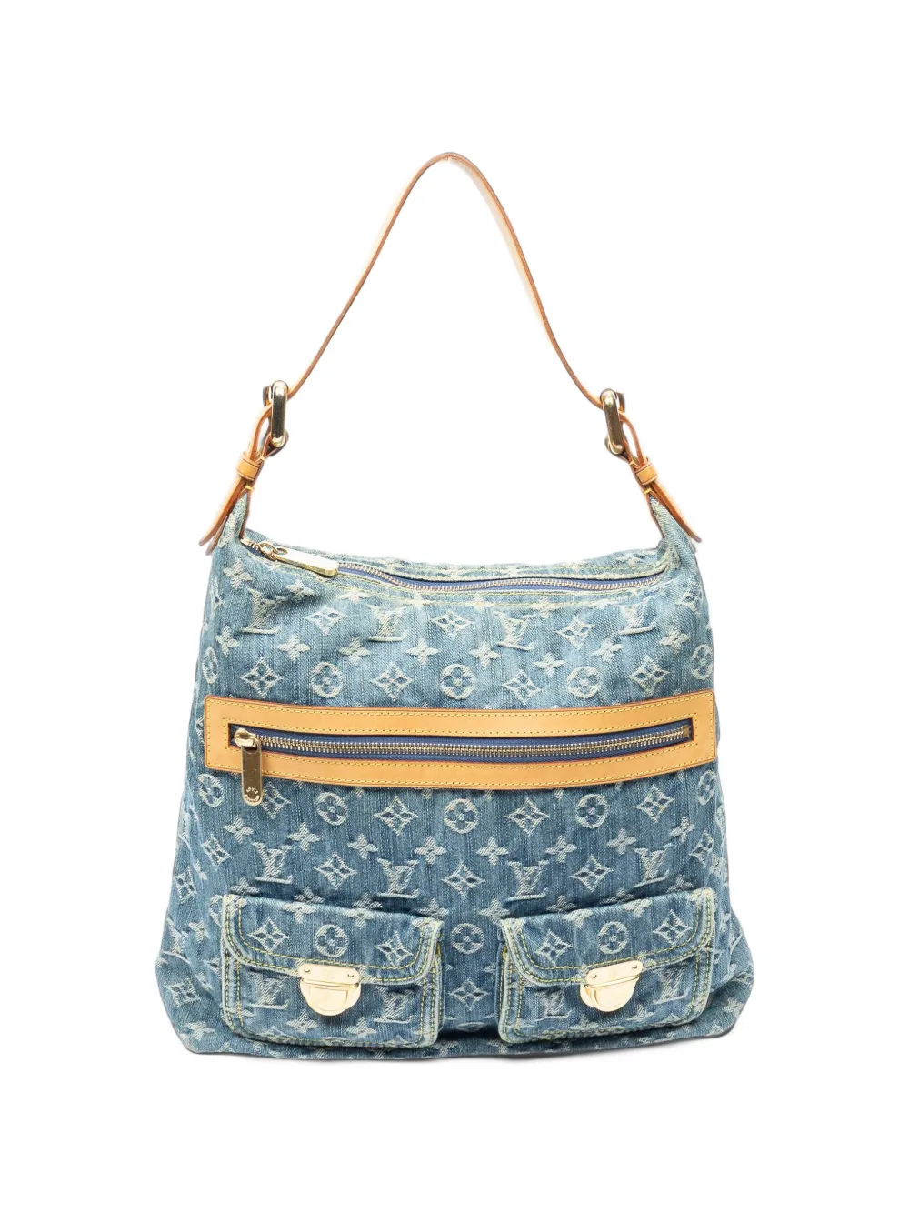 Louis Vuitton Pre-Owned GM Baggy denim shoulder bag - Blu