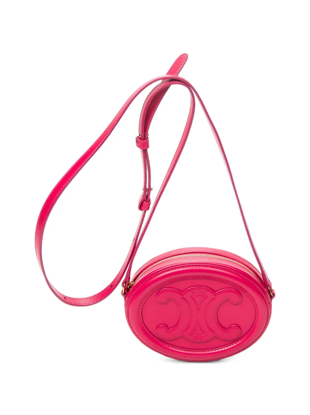 Celine Pre-Owned Triomphe Oval leather mini bag - Rosa