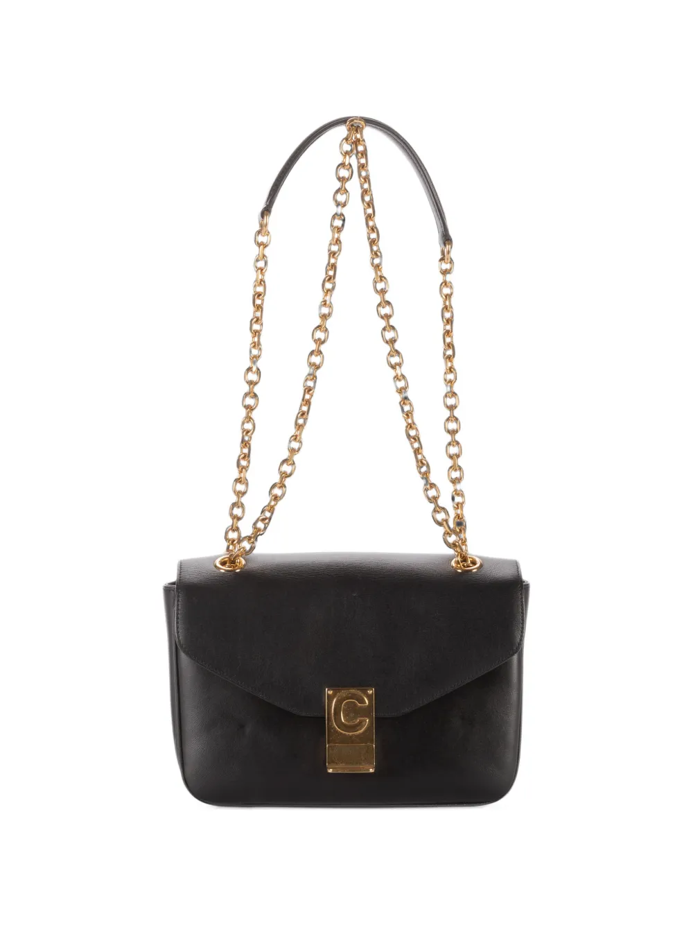 Celine Pre-Owned C Chain flap leather shoulder bag - Schwarz