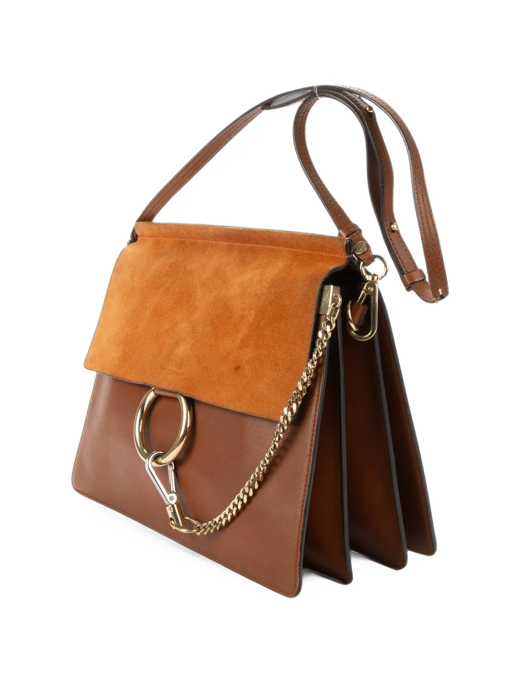 Chloé Pre-Owned Medium Faye leather shoulder bag - Braun