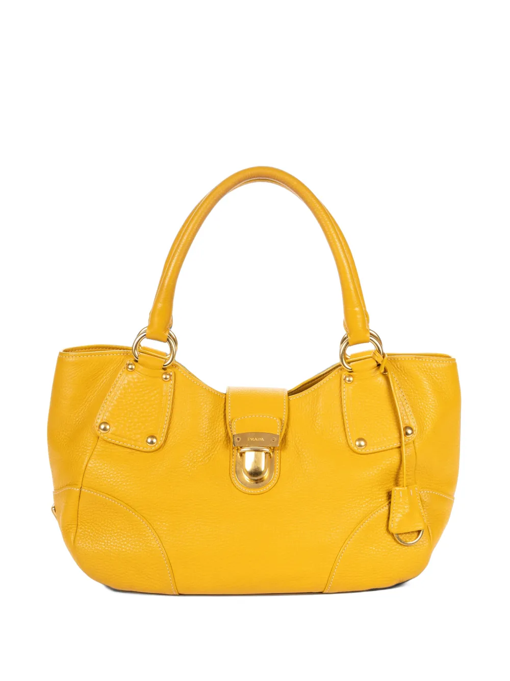 Prada Pre-Owned Daino Vitello push-lock shoulder bag - Giallo