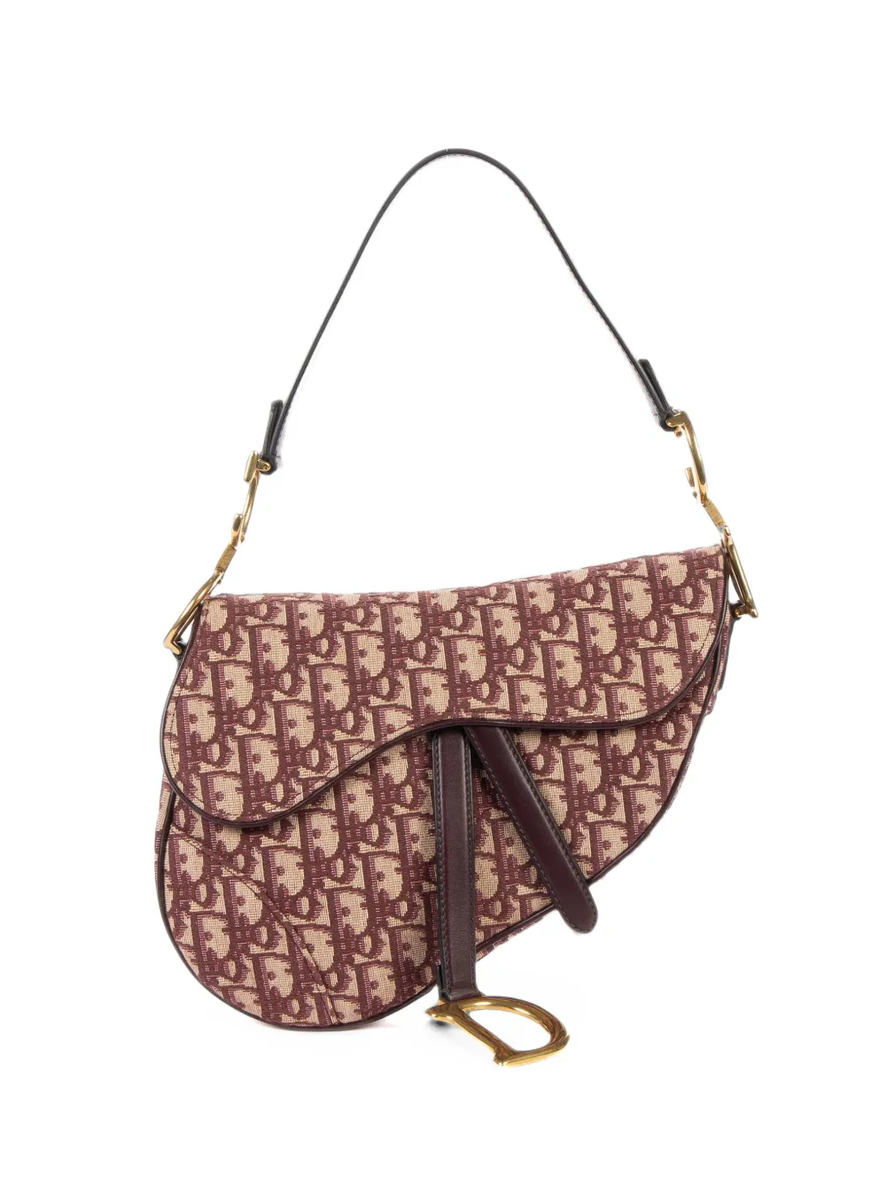 Christian Dior Pre-Owned Saddle Diorissimo canvas shoulder bag - Nude